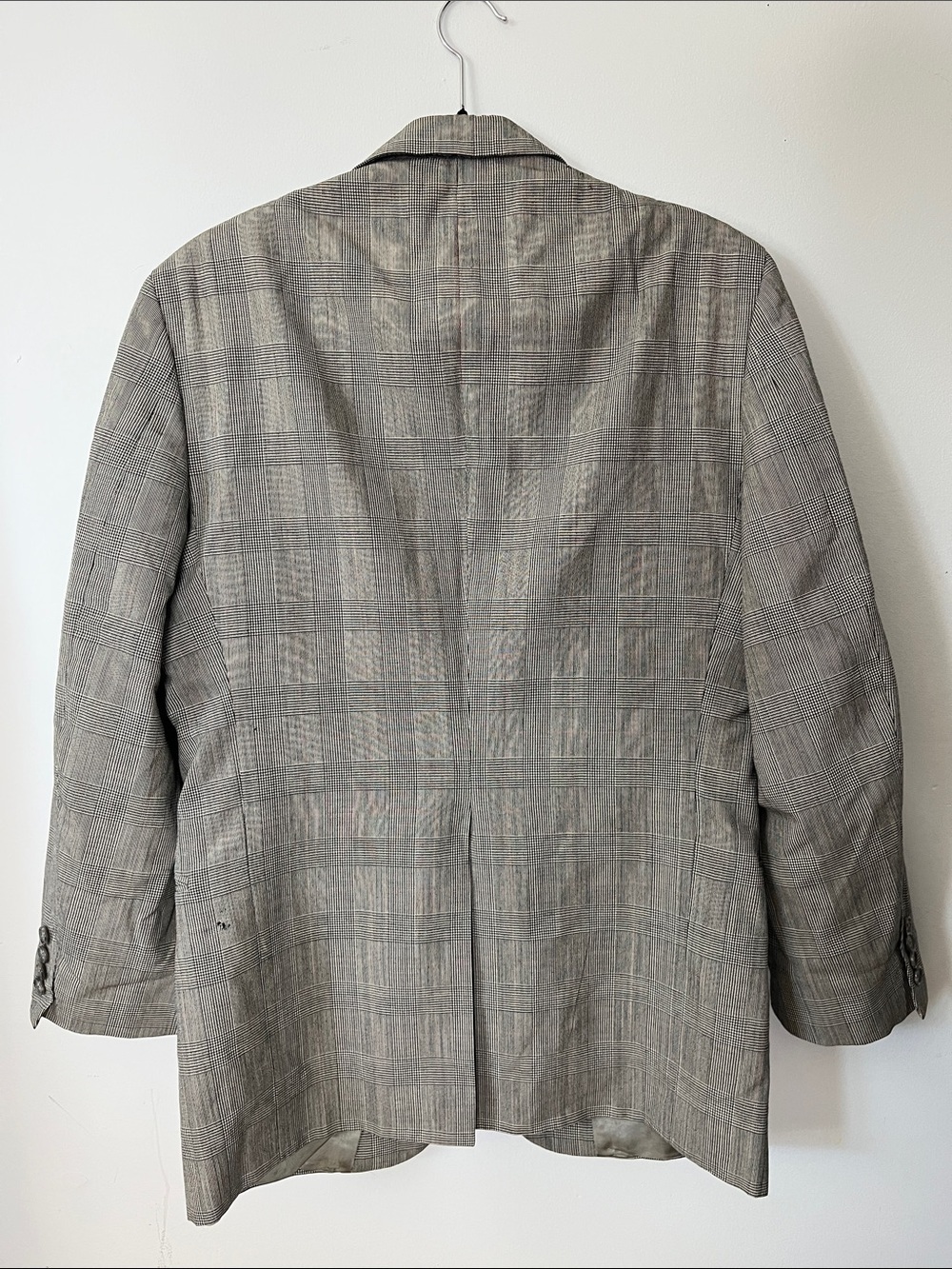 Tom James Tropical Wool Sport Coat Classic Men's Tailored Gray Plaid Blazer - Picture 3 of 7